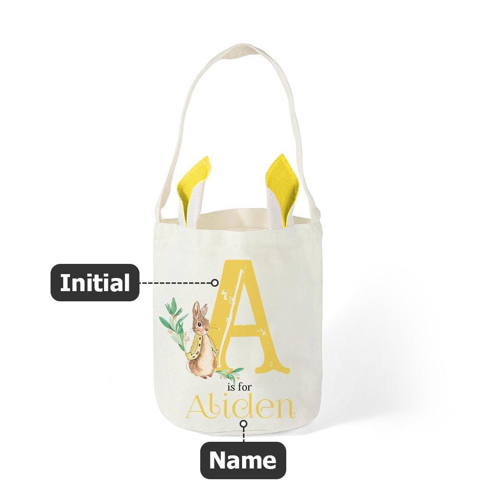 BunnyLuxe paasmand| Schattige gepersonaliseerde paasei jachtmand