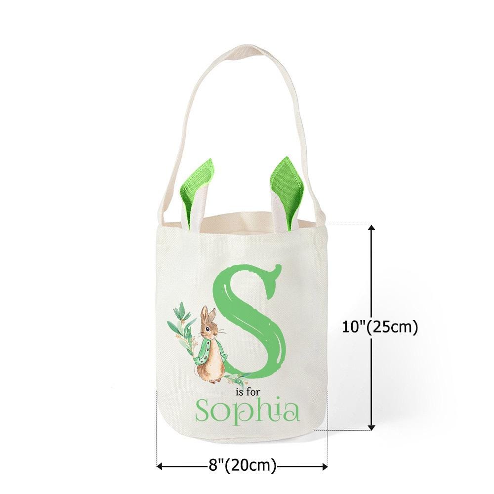 BunnyLuxe paasmand| Schattige gepersonaliseerde paasei jachtmand