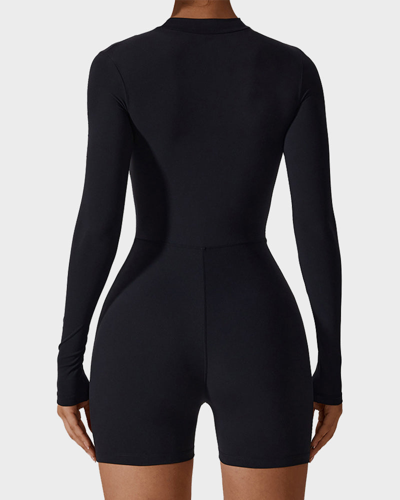 EliteFit Luxe Zip Jumpsuit Shorts | Lichtgewicht en stijlvolle workout essentiële voor ultiem comfort en prestaties