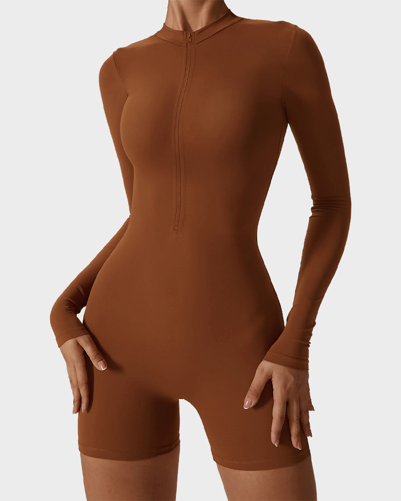 EliteFit Luxe Zip Jumpsuit Shorts | Lichtgewicht en stijlvolle workout essentiële voor ultiem comfort en prestaties