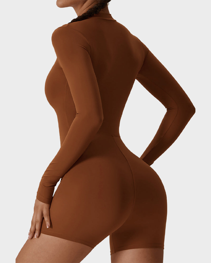 EliteFit Luxe Zip Jumpsuit Shorts | Lichtgewicht en stijlvolle workout essentiële voor ultiem comfort en prestaties