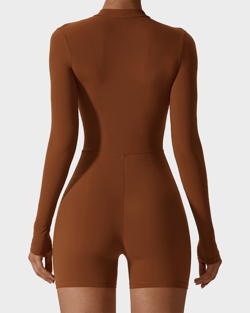 EliteFit Luxe Zip Jumpsuit Shorts | Lichtgewicht en stijlvolle workout essentiële voor ultiem comfort en prestaties