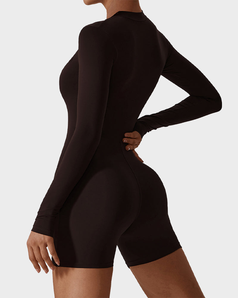 EliteFit Luxe Zip Jumpsuit Shorts | Lichtgewicht en stijlvolle workout essentiële voor ultiem comfort en prestaties