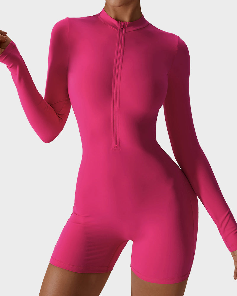 EliteFit Luxe Zip Jumpsuit Shorts | Lichtgewicht en stijlvolle workout essentiële voor ultiem comfort en prestaties