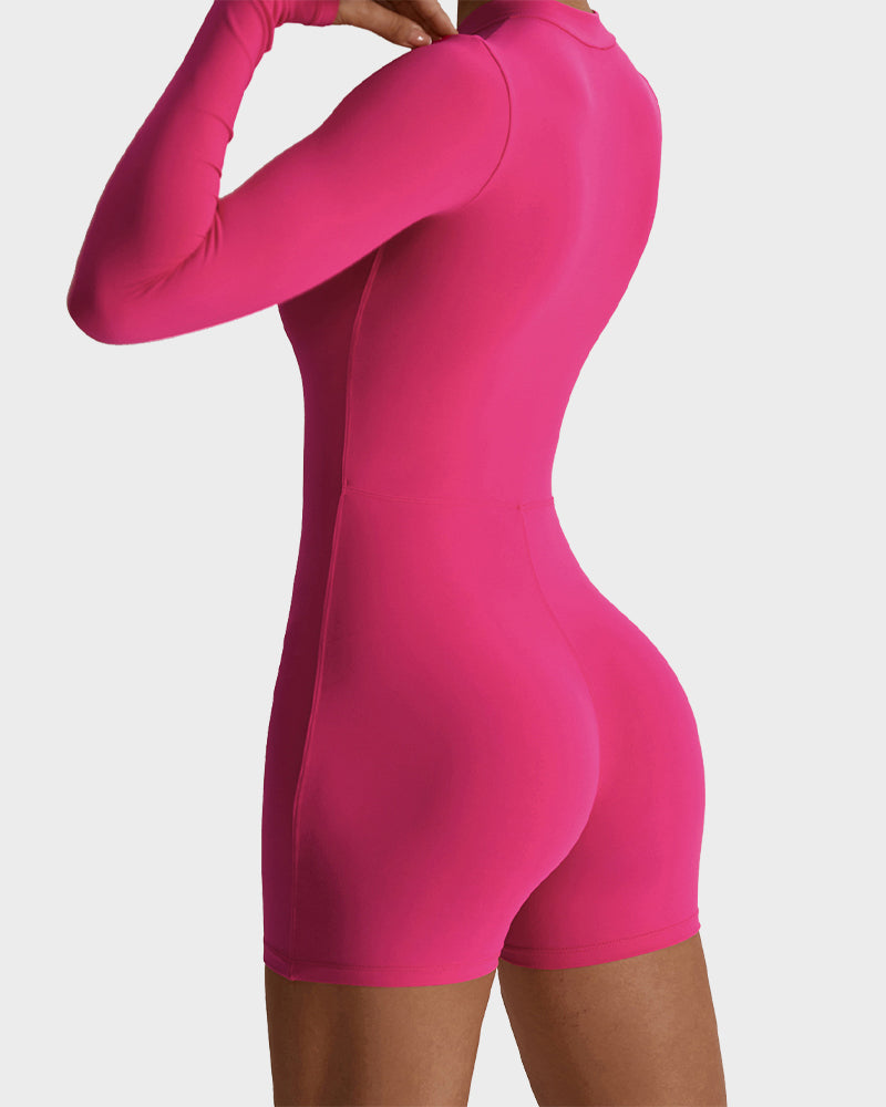 EliteFit Luxe Zip Jumpsuit Shorts | Lichtgewicht en stijlvolle workout essentiële voor ultiem comfort en prestaties