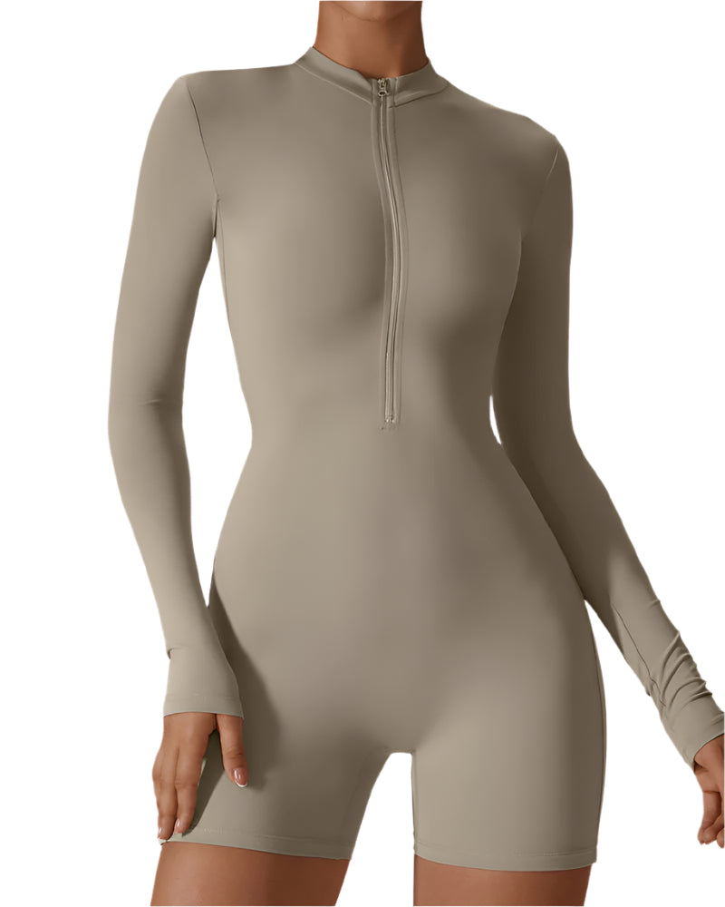 EliteFit Luxe Zip Jumpsuit Shorts | Lichtgewicht en stijlvolle workout essentiële voor ultiem comfort en prestaties