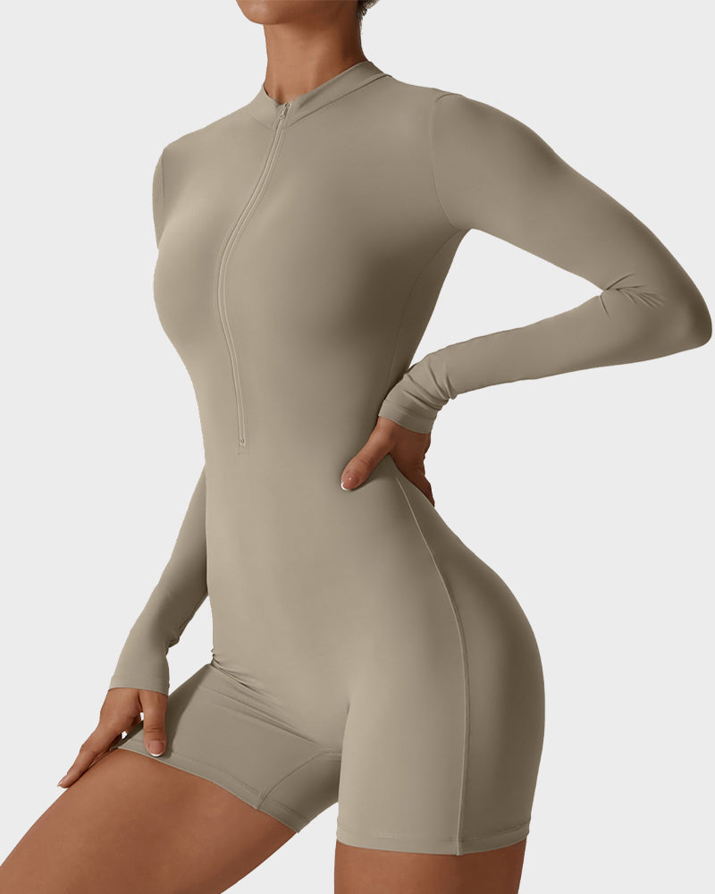 EliteFit Luxe Zip Jumpsuit Shorts | Lichtgewicht en stijlvolle workout essentiële voor ultiem comfort en prestaties