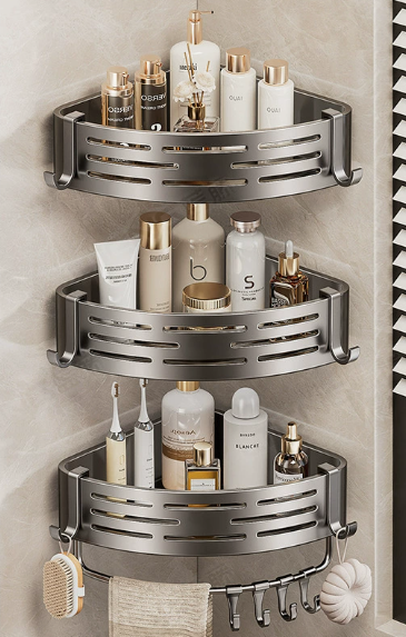 CaddyCraft Driehoekige Douch Organizer | Maximaliseer ruimte met een stijlvolle, veelzijdige caddy