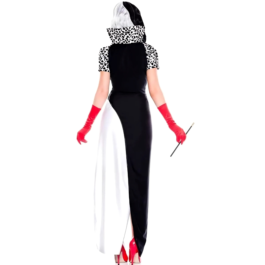 Vrouwen Glamoureuze Schurken Halloween Film Kostuum Jurk | Puff Mouwen Asymmetrisch