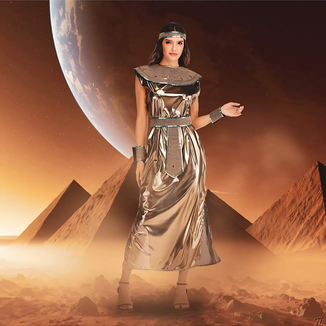 Vrouwen Elegante Cleopatra Halloween Kostuum Jurk | Maxi