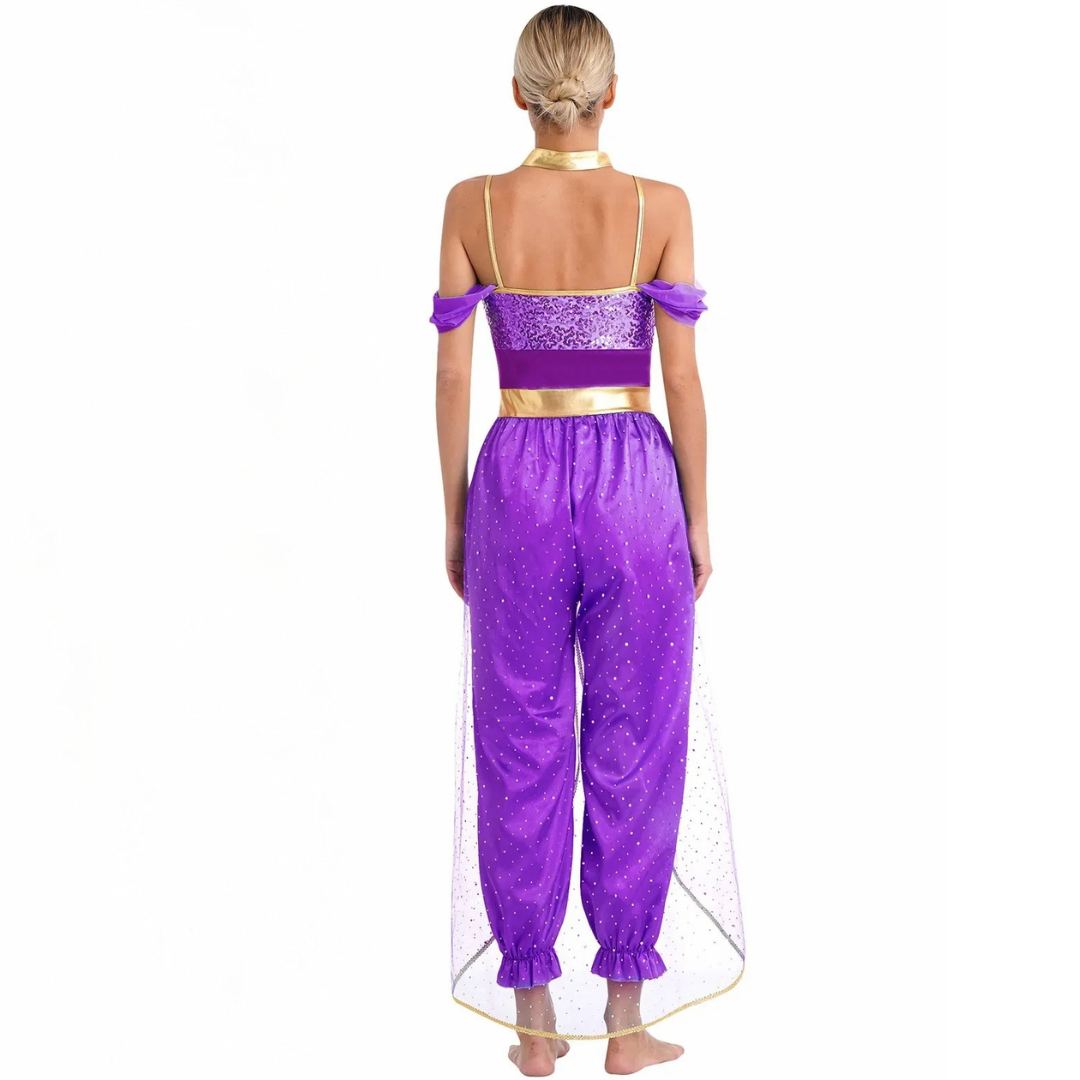 Dames Halloween Kostuum Jumpsuit | Pailletten Mouwloos