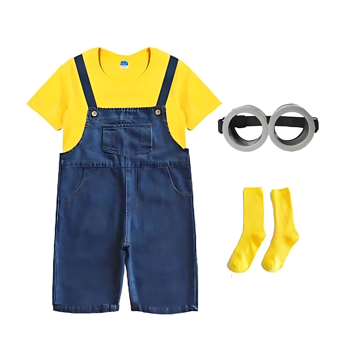 Kinderen Cartoon Personage Halloween Kostuum Set | Bril Sokken