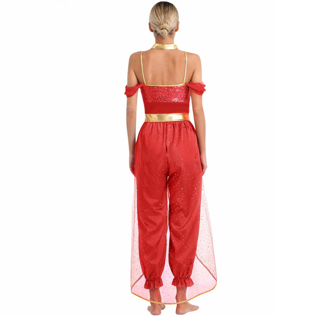 Dames Halloween Kostuum Jumpsuit | Pailletten Mouwloos
