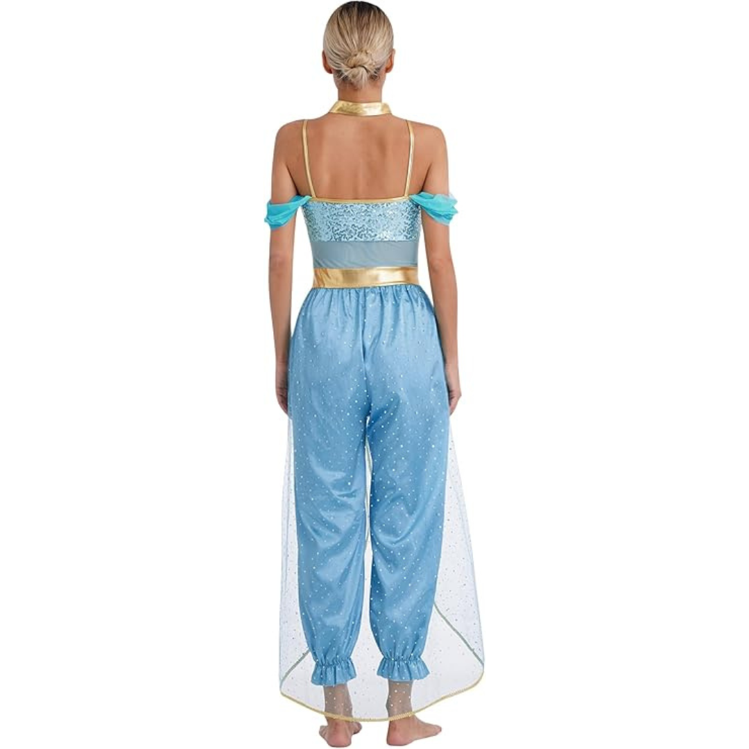 Dames Halloween Kostuum Jumpsuit | Pailletten Mouwloos