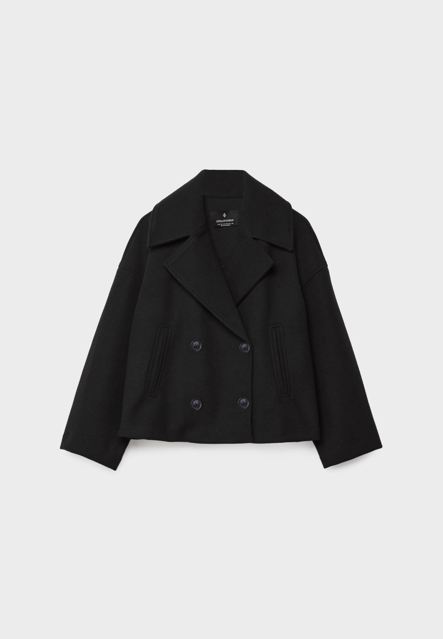 Elegante Dames Winterjas – Stijlvolle Korte Dubbelrij-Jas