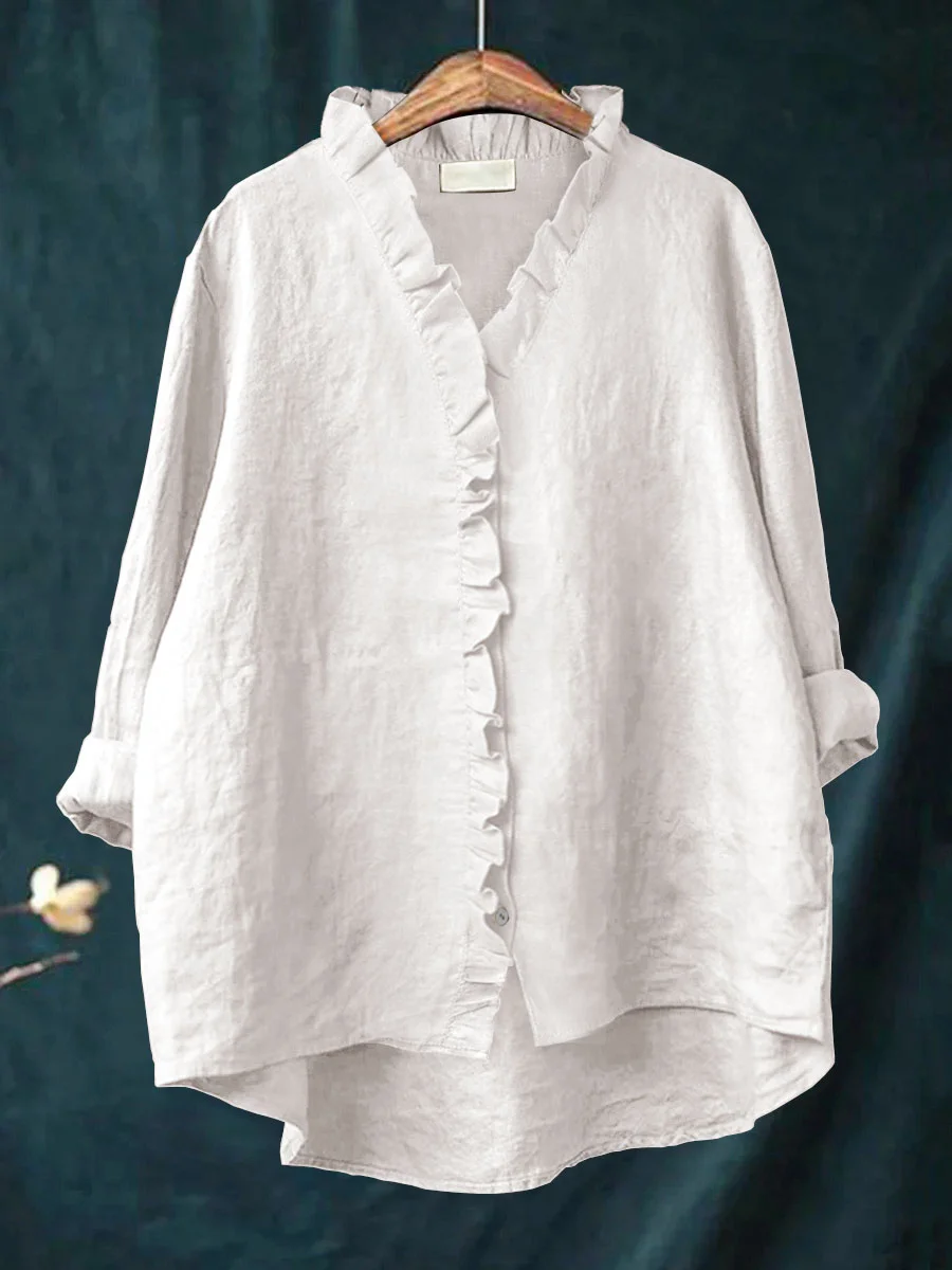 Ella | Elegante Rüschblouse voor modebewuste gelegenheden