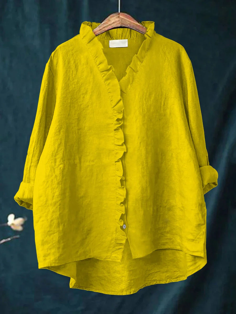 Ella | Elegante Rüschblouse voor modebewuste gelegenheden