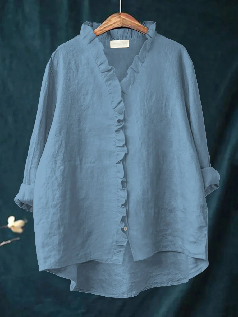 Ella | Elegante Rüschblouse voor modebewuste gelegenheden