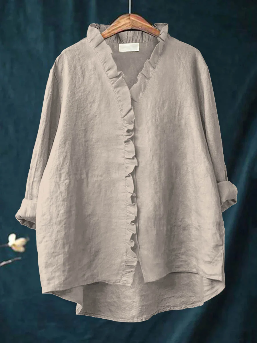 Ella | Elegante Rüschblouse voor modebewuste gelegenheden