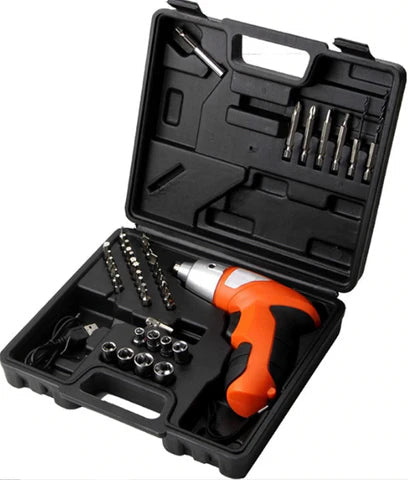 LuxTool Elite Draadloze Schroevendraaier | Oplaadbaar en multifunctioneel met 45 accessoires