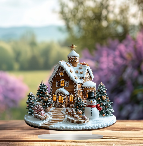 Stralend Peperkoekhuis – Charmante Kersttafeldecoratie met Verlichting