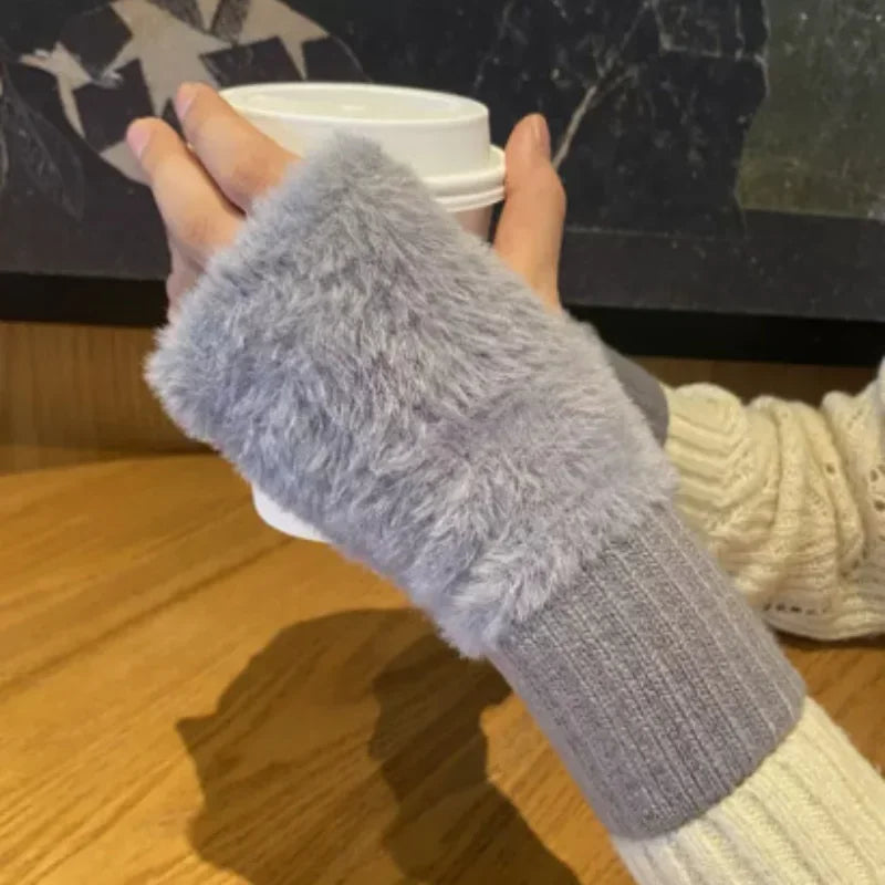 Unisex Fleece Vingerloze Handschoenen – Warm, Zacht en Functioneel