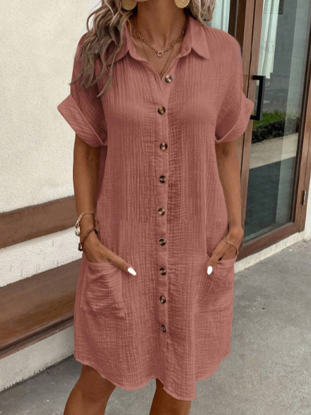 Carlijn™ Zomerjurk met Kraag