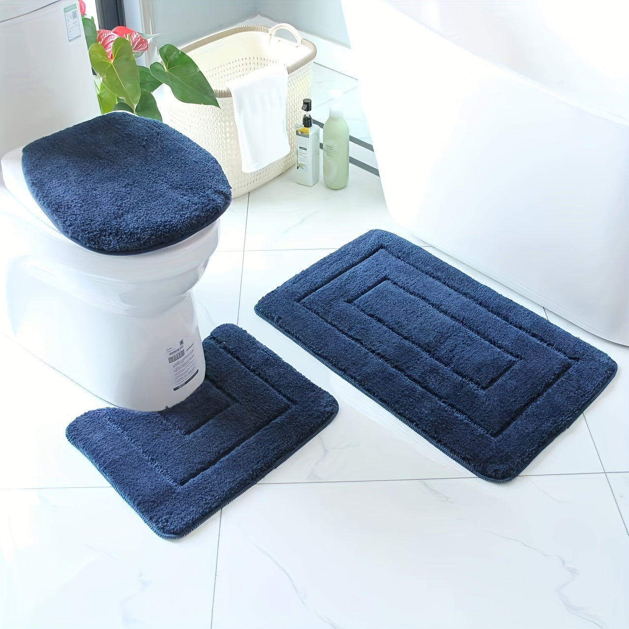 SoftStep Luxe Badmat Set – Antislip, Sneldrogend en Wasbaar