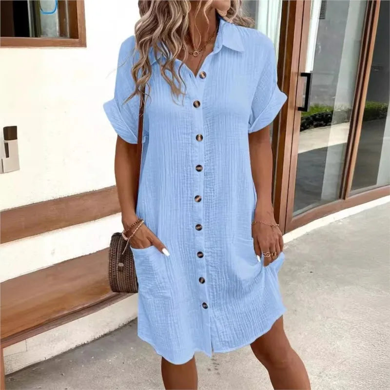 Carlijn™ Zomerjurk met Kraag