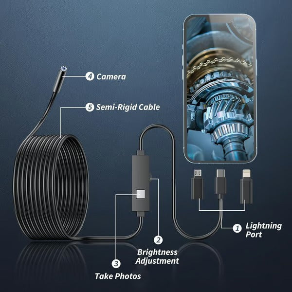ZoomWand – Draagbare, telefooncompatibele inspectiecamera