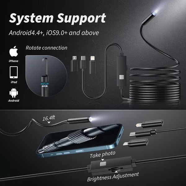 ZoomWand – Draagbare, telefooncompatibele inspectiecamera