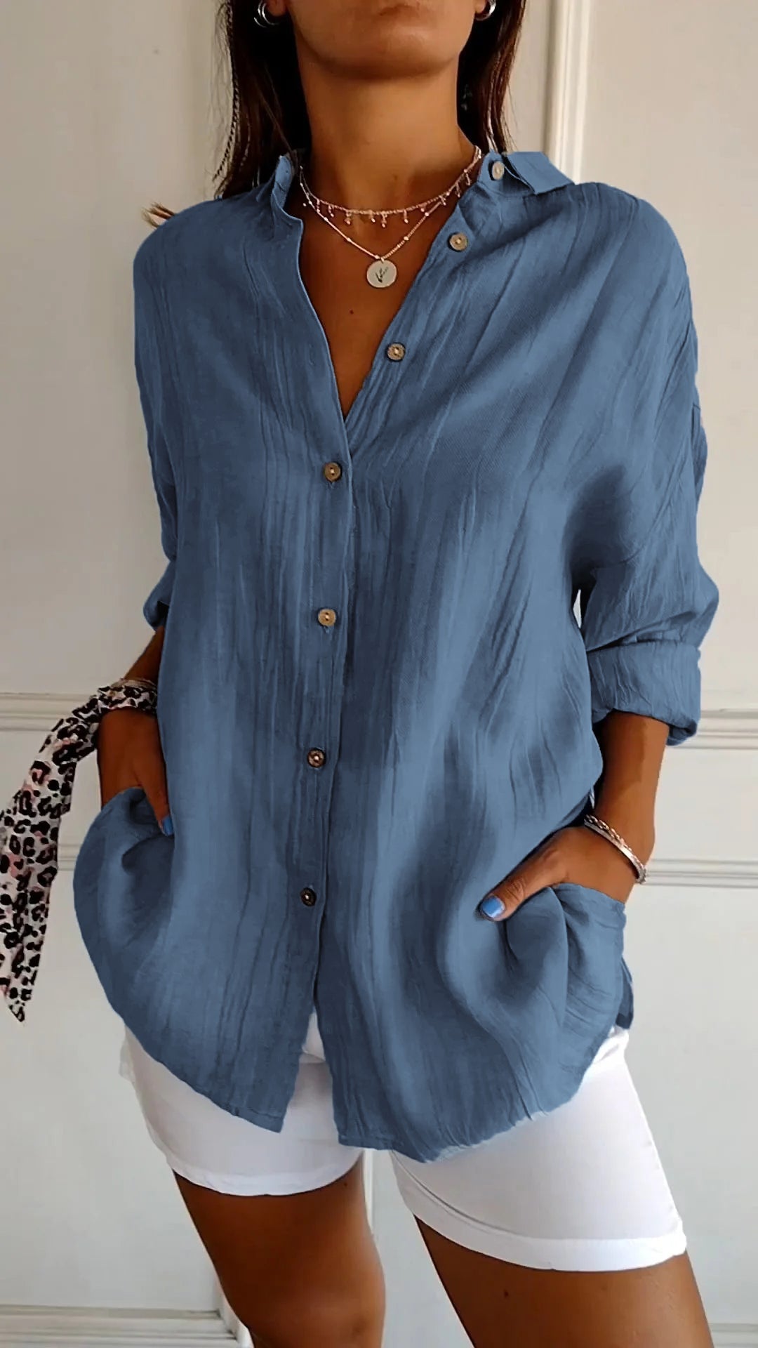 Elegante lichte blouse voor dames | Lange mouwen
