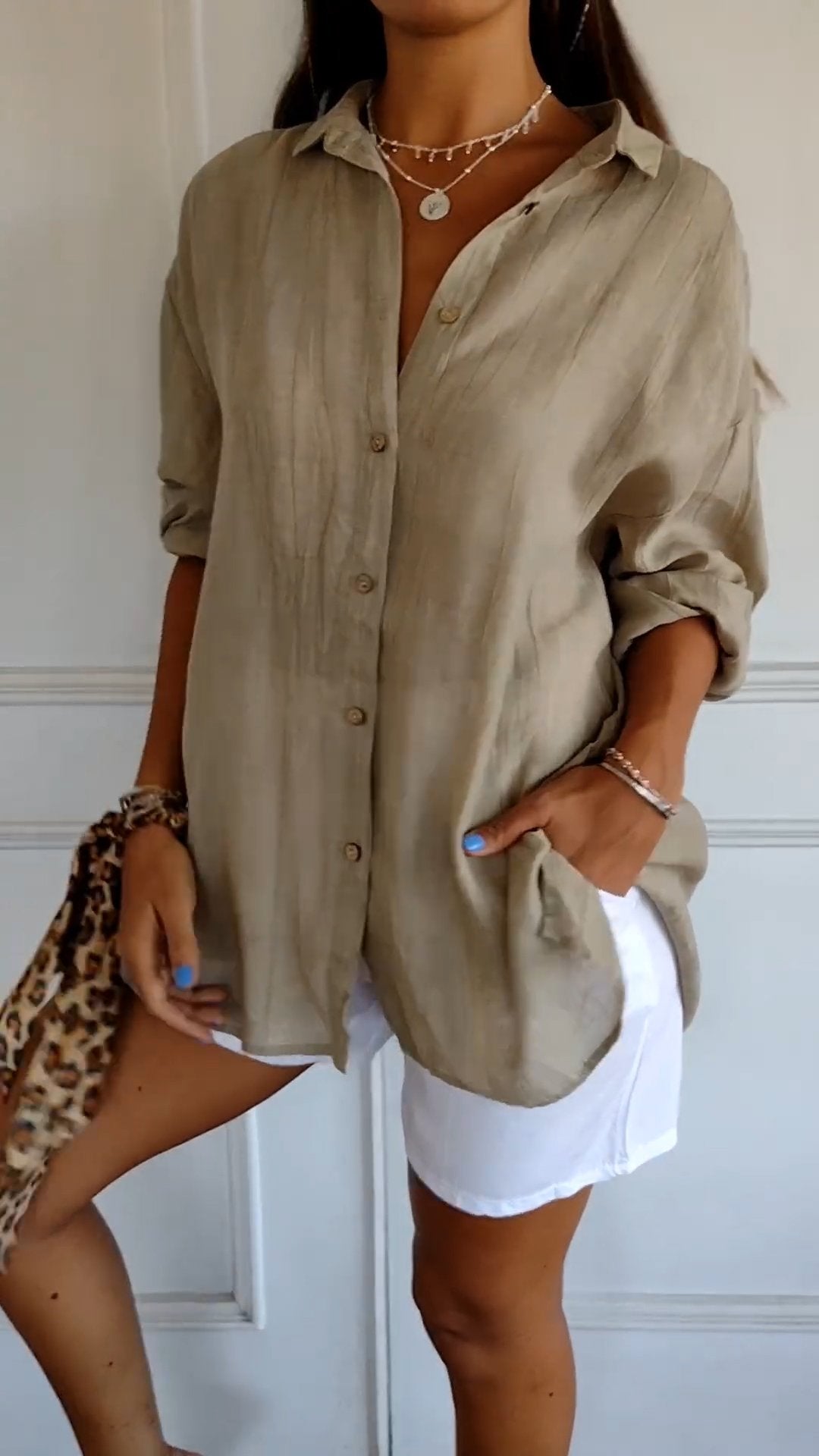 Elegante lichte blouse voor dames | Lange mouwen
