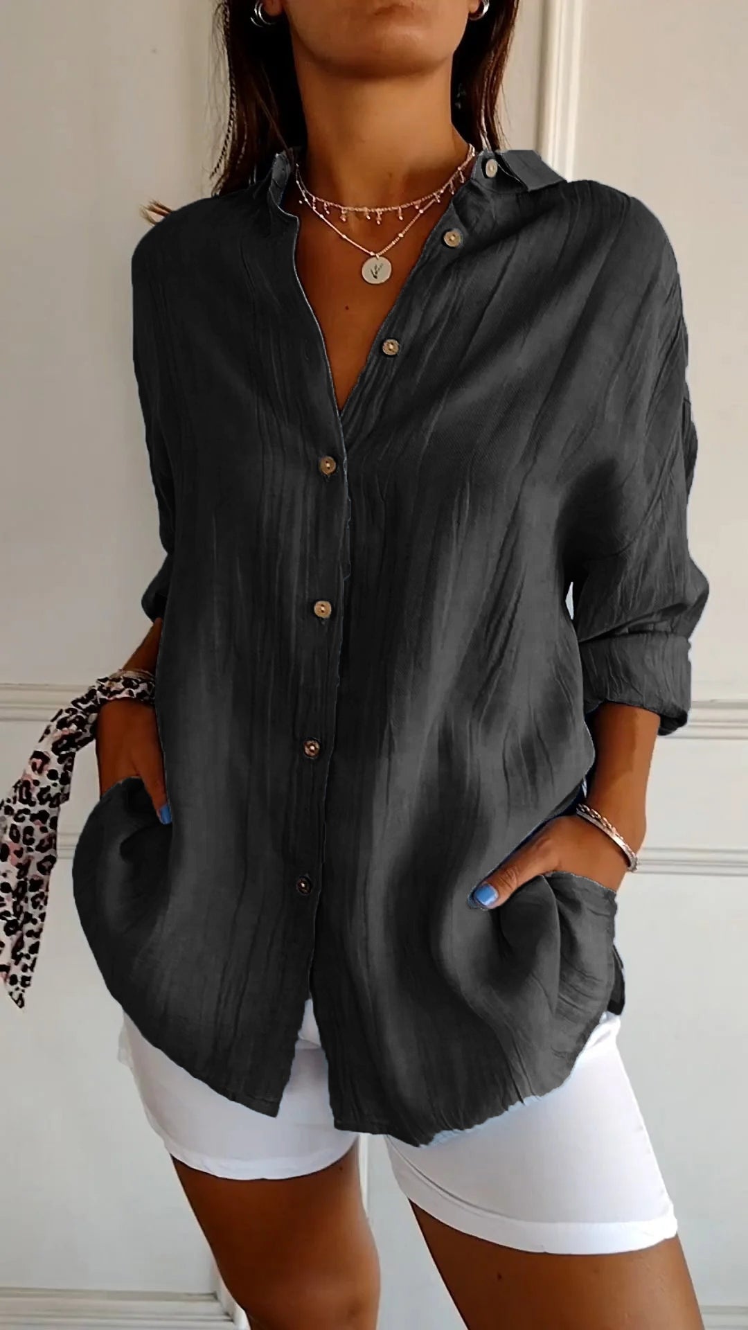 Elegante lichte blouse voor dames | Lange mouwen