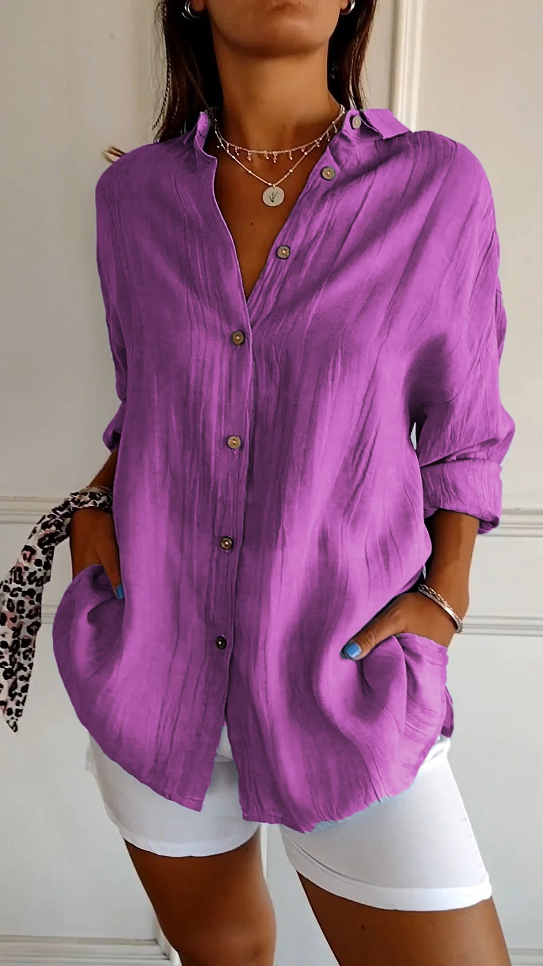 Elegante lichte blouse voor dames | Lange mouwen