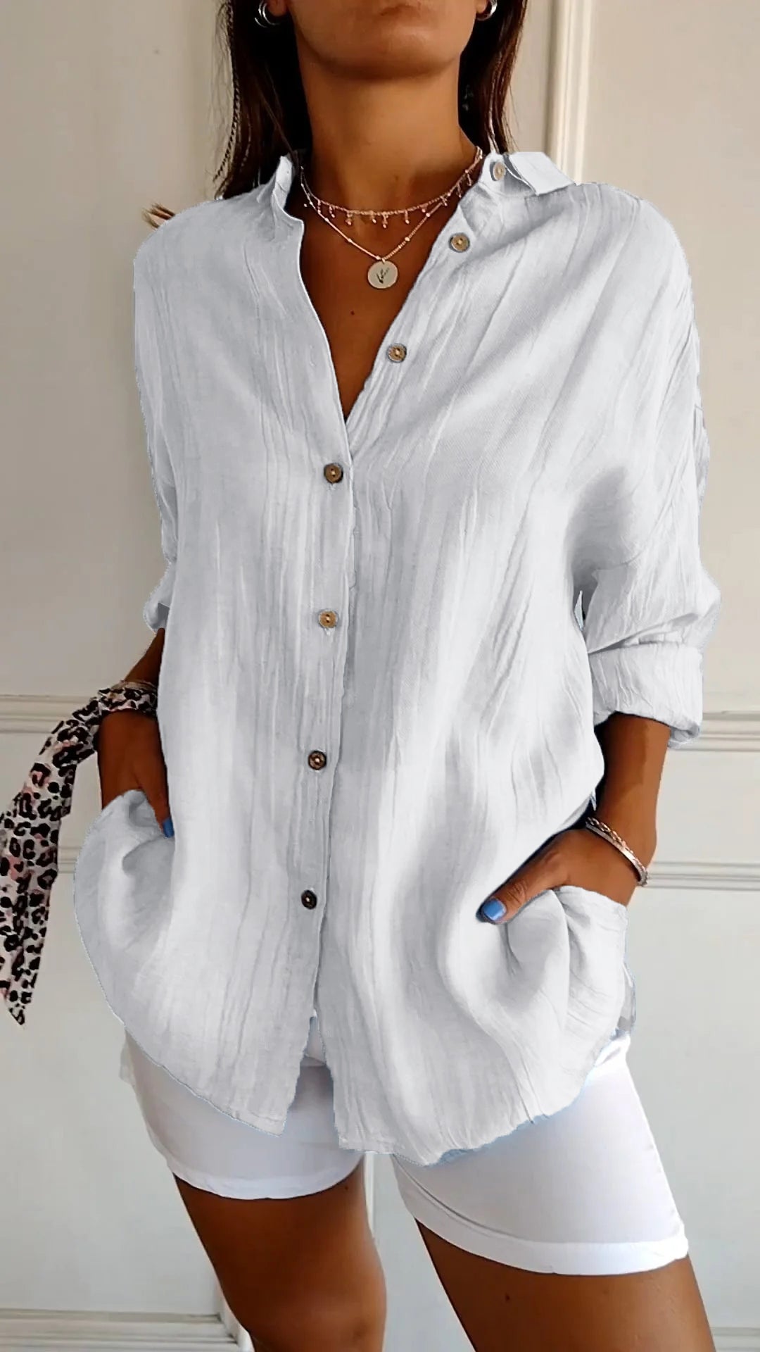 Elegante lichte blouse voor dames | Lange mouwen