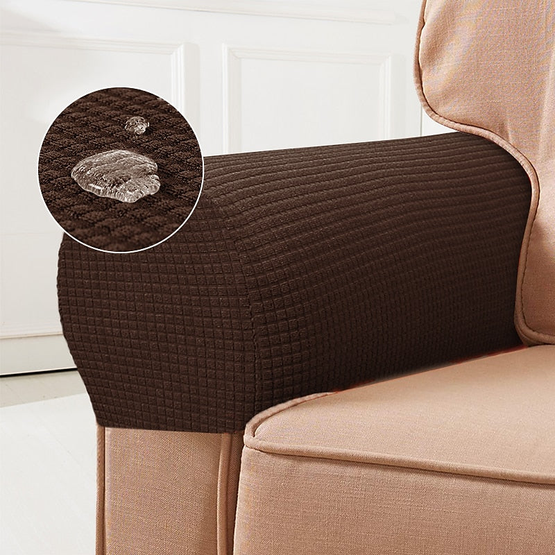 Stretch Armleuninghoezen – Spandex Hoezen voor Stoelen & Fauteuils, Set van 2, Bordeaux