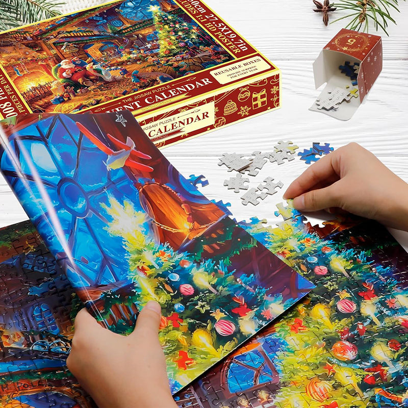 Julepuzzel Adventskalender - 24 Dagen Countdown