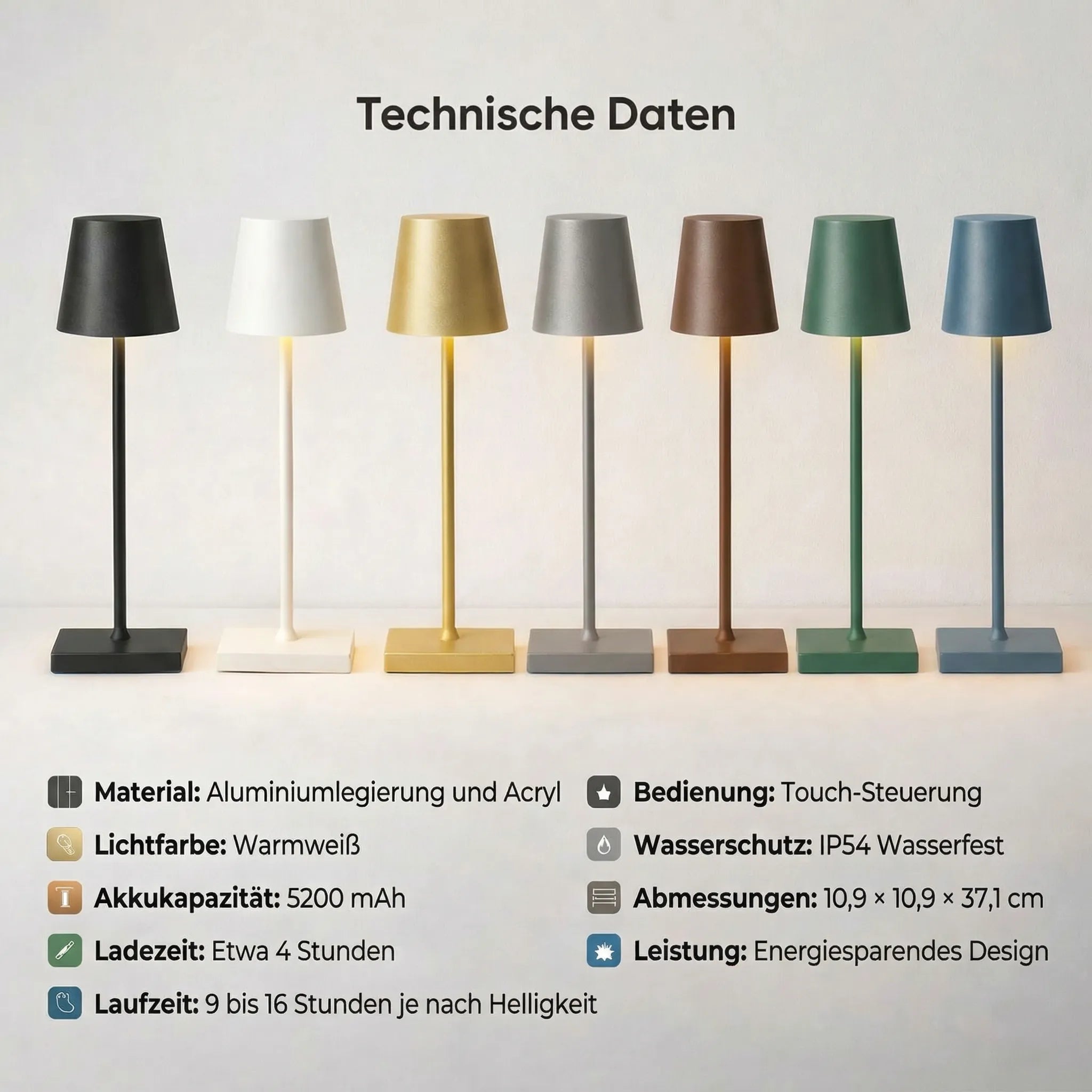 Draadloze Tafel lamp | Tafelverlichting met accu | TafelLicht