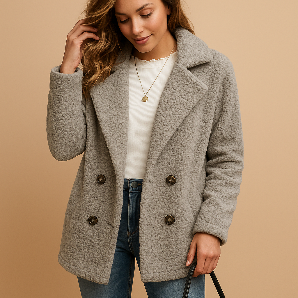 Liora Korte Winterjas voor Dames – Getailleerd en Elegant