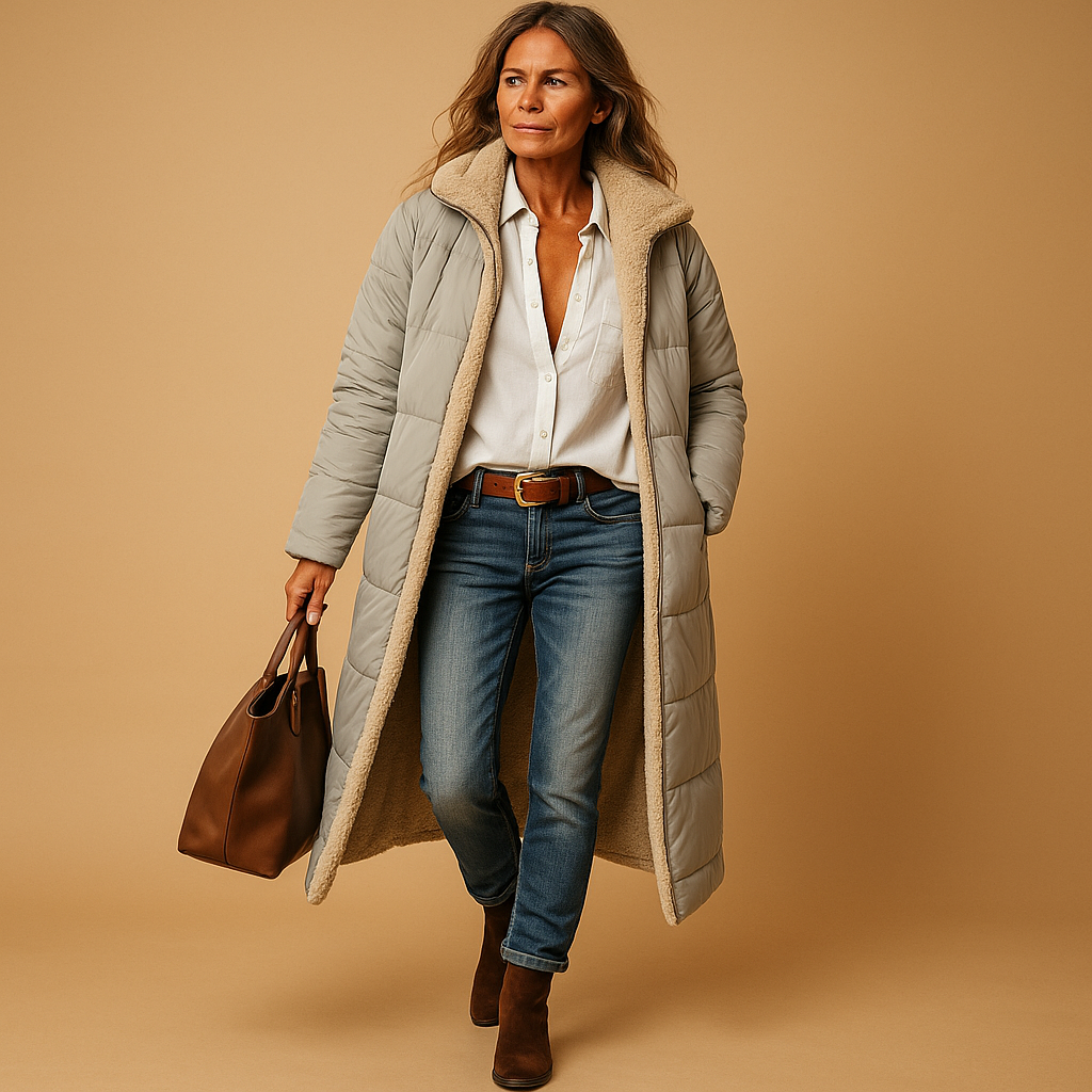 Lange Winterjas met Moderne Snit voor Dames | Ideaal voor Koude Dagen