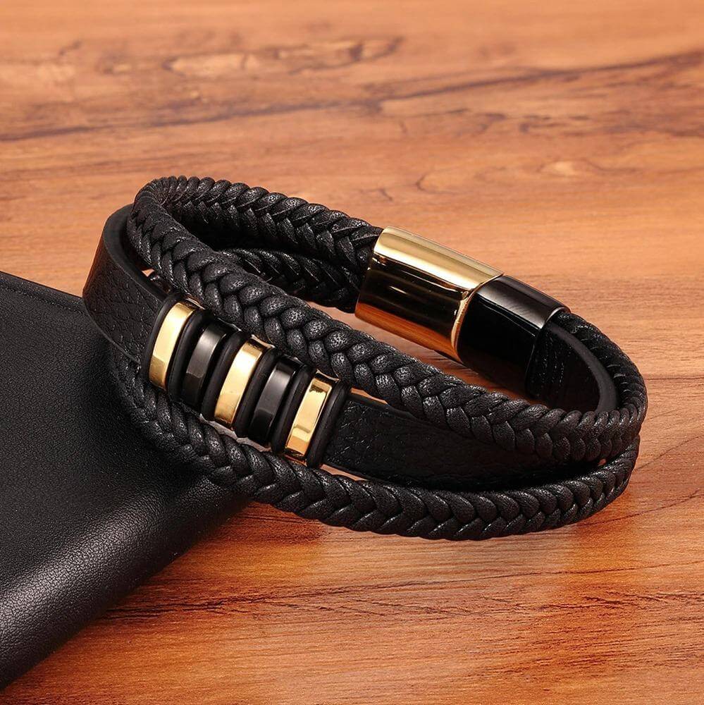 Stijlvolle Armbanden van Echt Leer voor Mannen