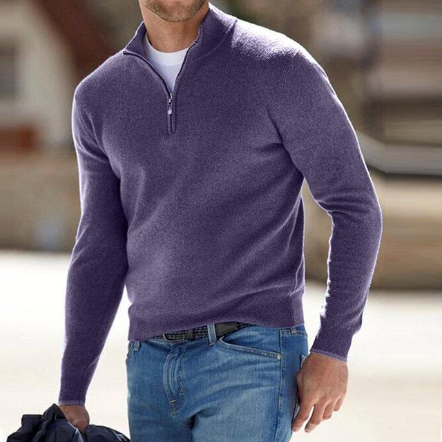 Merino Herenpullover met V-hals - Herfstmagie Torino