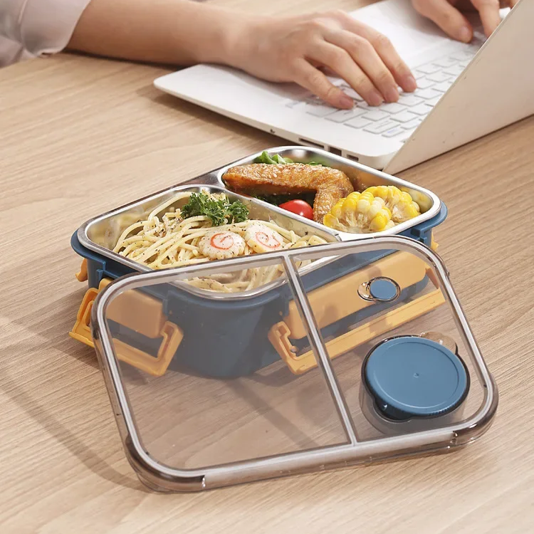 Lunchdoos | Thermobehälter voor Eten | Brooddoos met Vakken van RVS | Warmtecontainer | Esskraft