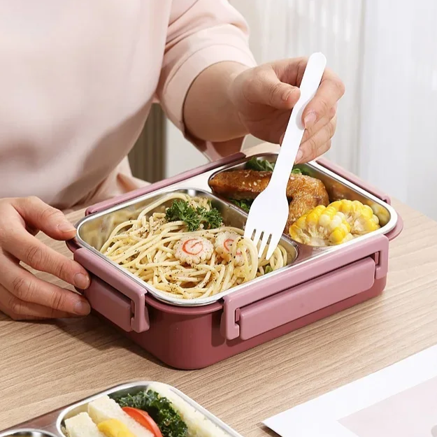 Lunchdoos | Thermobehälter voor Eten | Brooddoos met Vakken van RVS | Warmtecontainer | Esskraft
