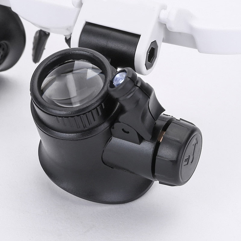 Lupenbril met licht en 8x, 15x & 23x vergroting | ZoomZicht
