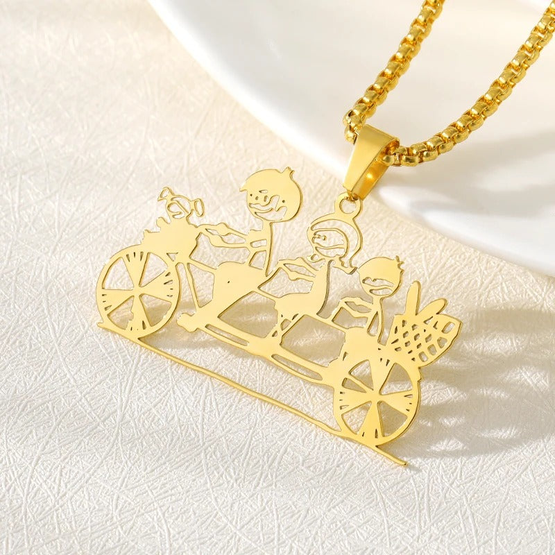 Persoonlijke Kindertekening Hanger Uniek Cadeau