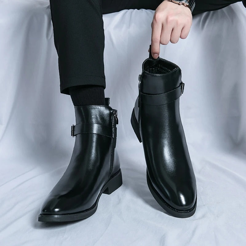 Elegante leren laarzen voor heren | Comfort