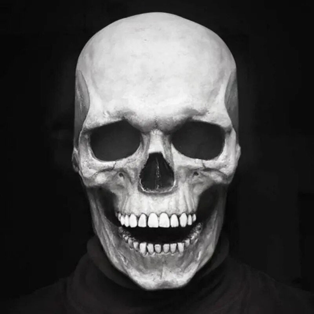 Halloween Schedelmasker Met Beweegbare Kaak Realistisch Latex Volledige Hoofd Kostuum