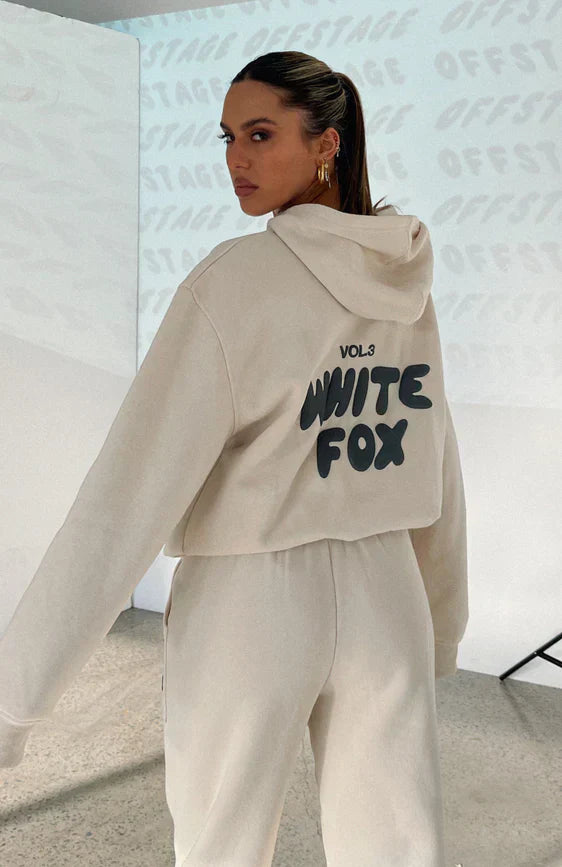 Dames Trainingspak Witte Vos Katoenmix Loose Fit Comfortabel